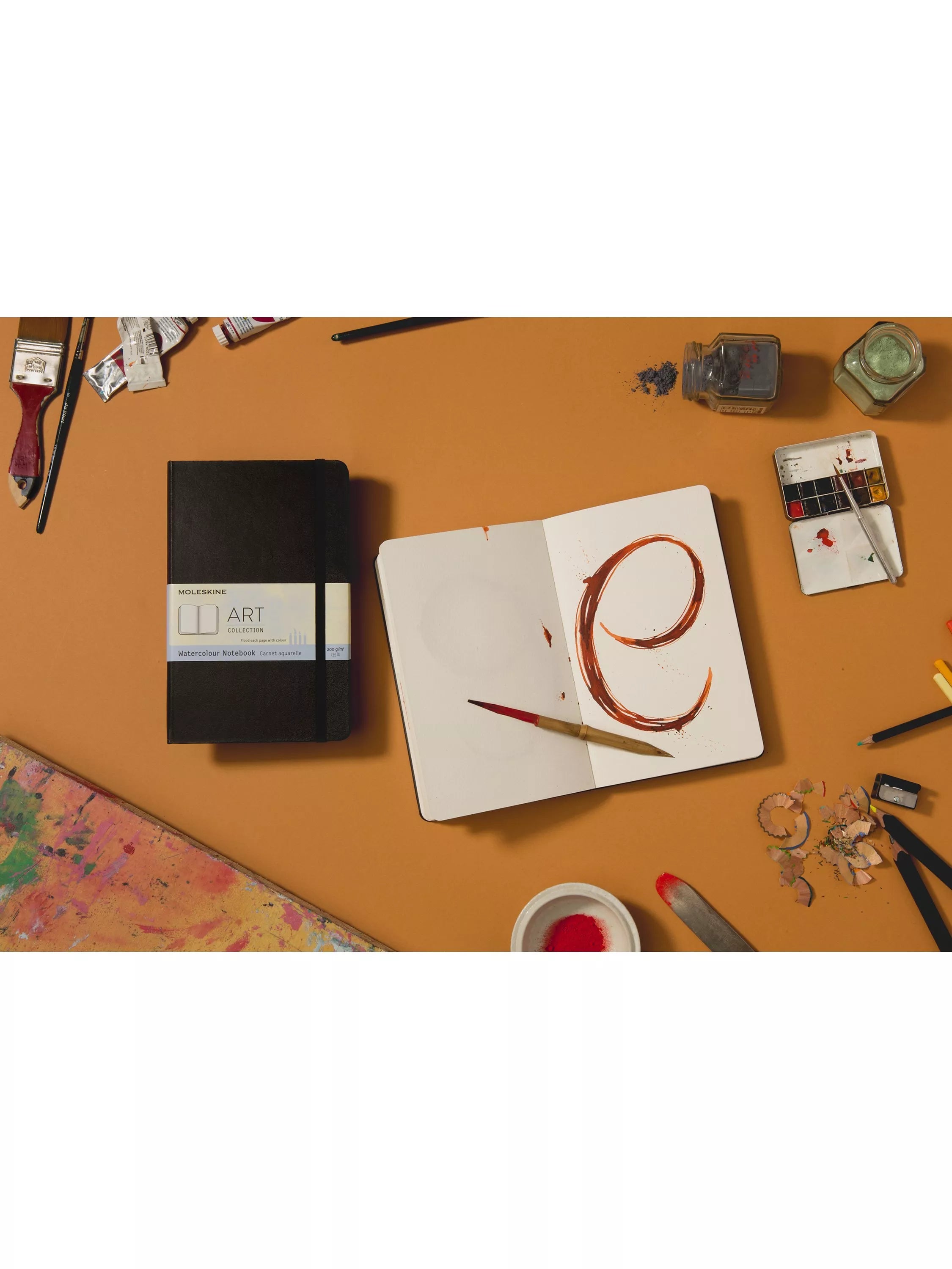 Moleskine watercolour sketchbook black large - British product
