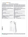 Vogue women's gown sewing pattern 1616 (British brand)