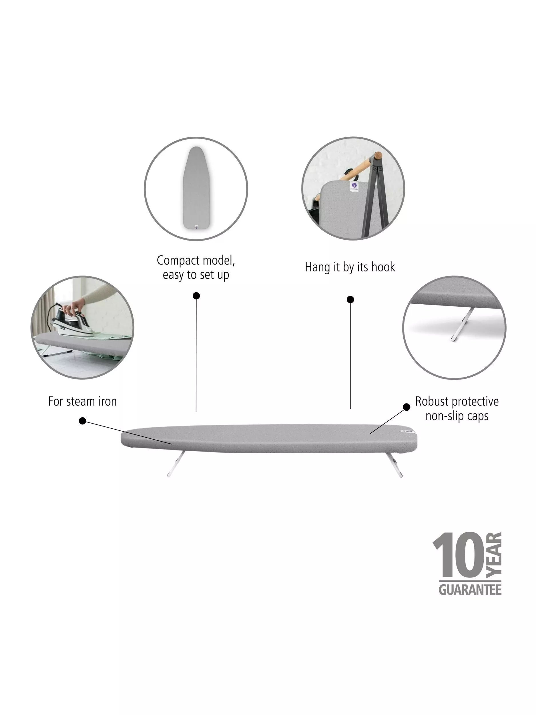 Brabantia tabletop ironing board L95 x W30cm, imported from the UK
