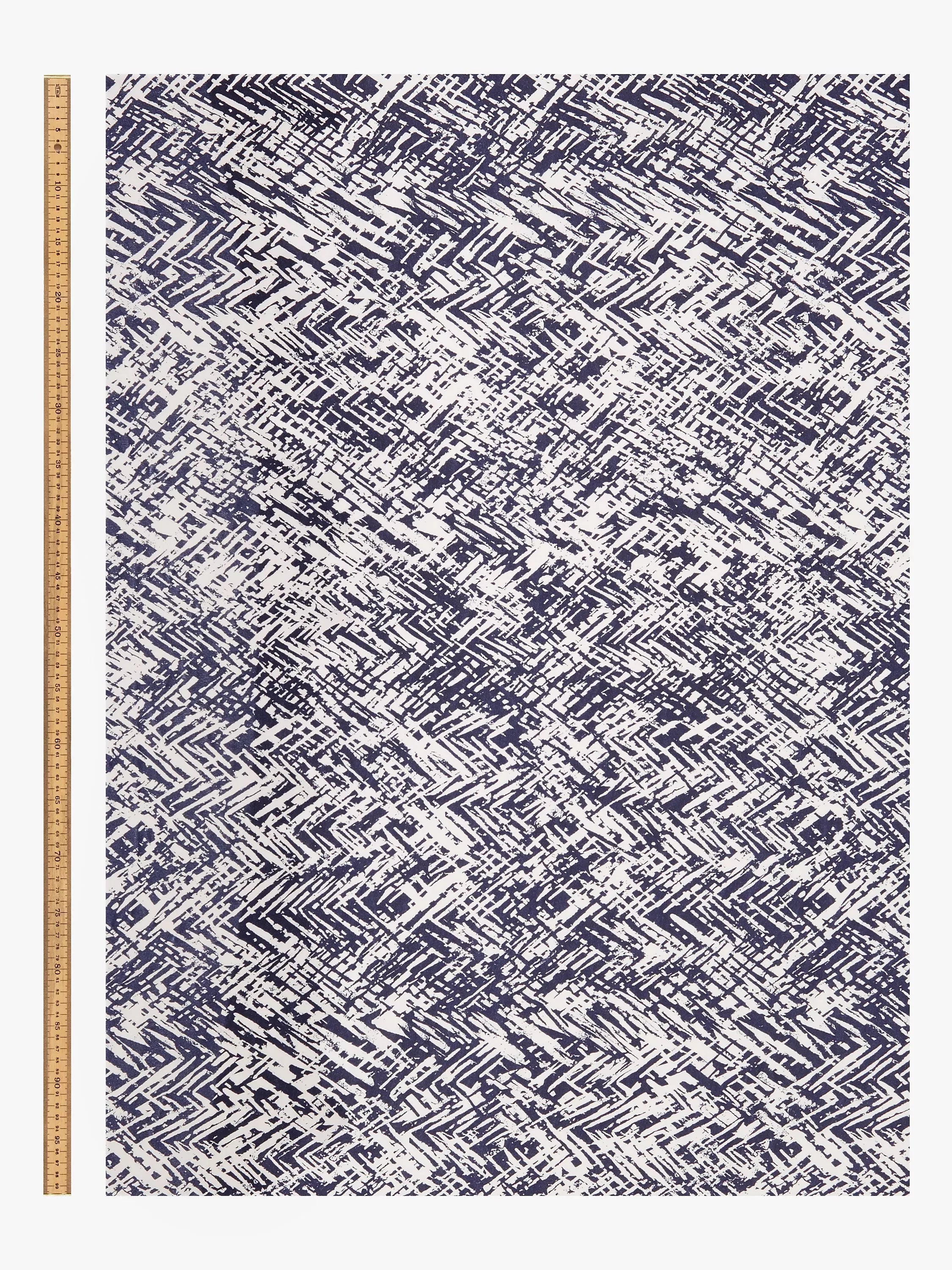 Montreux Fabrics navy abstract diamond jersey fabric 150cm, imported from the UK