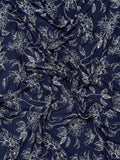 Montreux Fabrics floral print fabric navy, imported from the UK