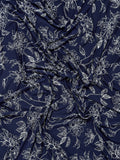 Montreux Fabrics floral print fabric navy, imported from the UK