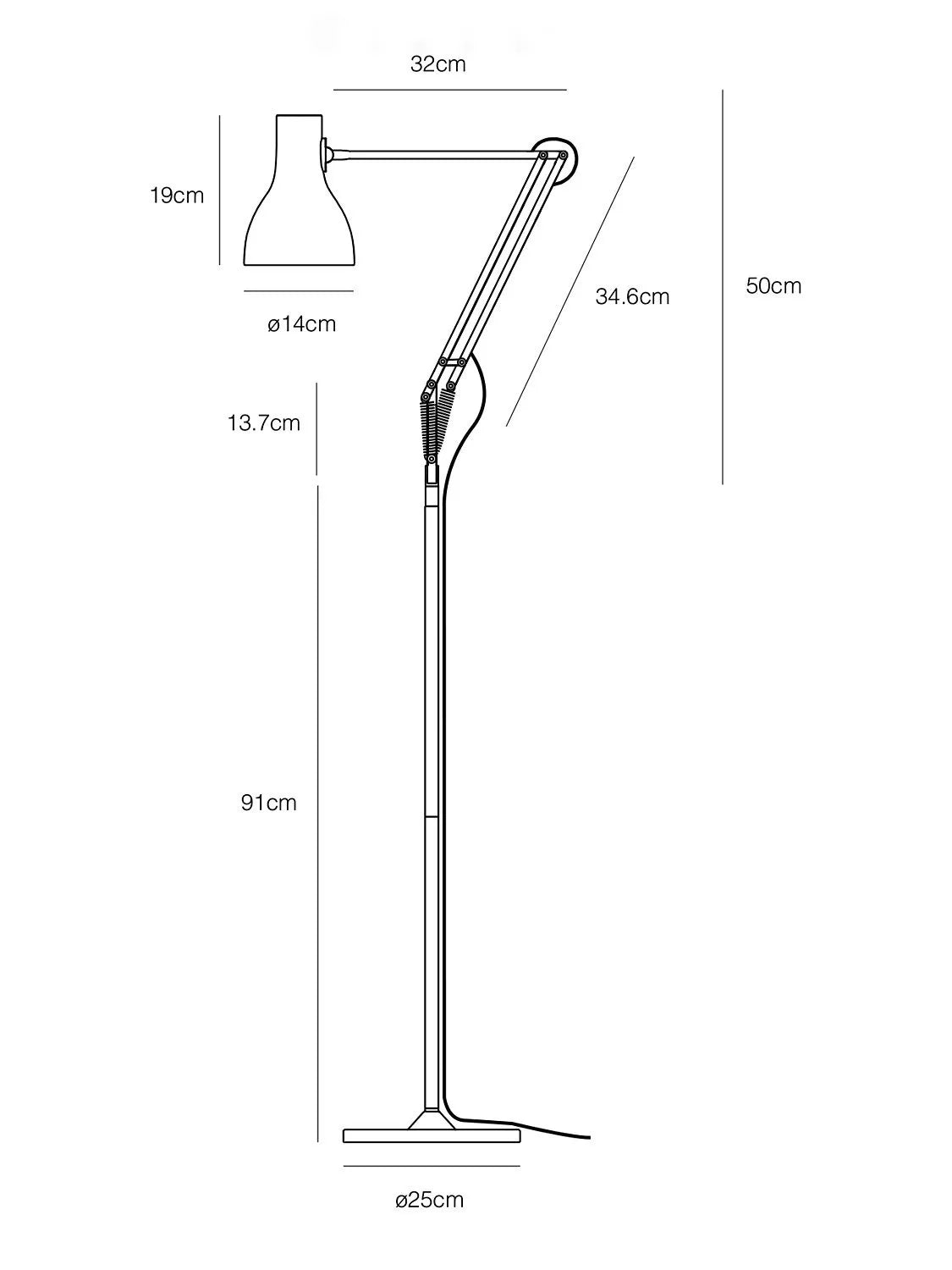 Anglepoise Paul Smith floor lamp Edition 4, imported from the UK