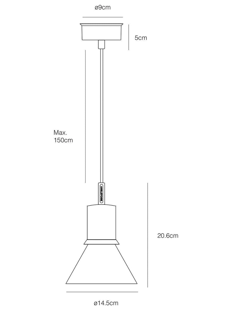 Anglepoise Type 80 ceiling light matte finish (British brand)