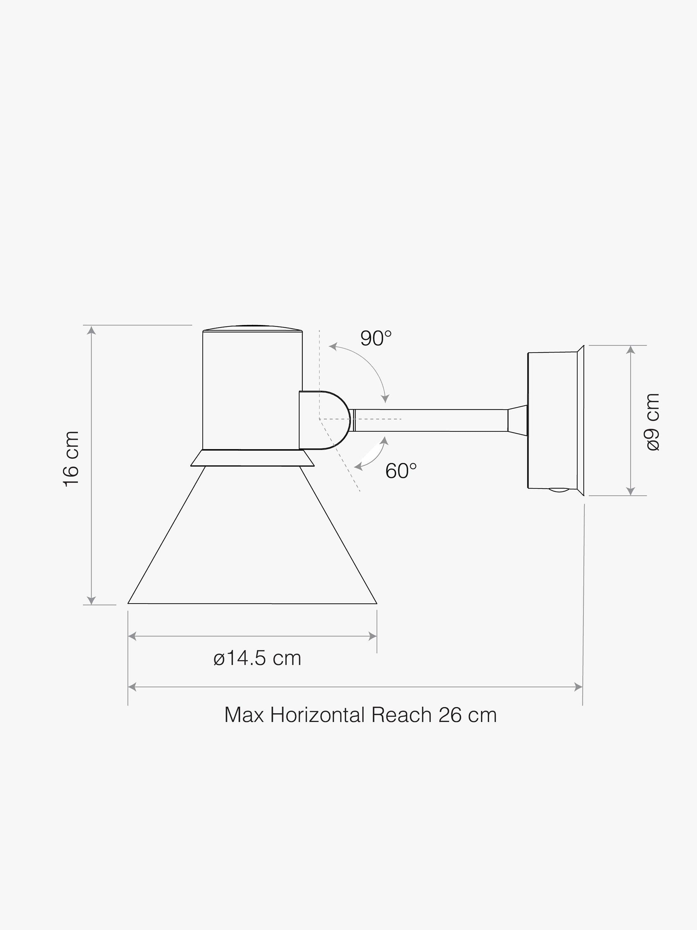 Anglepoise Type 80 wall light, imported from the UK