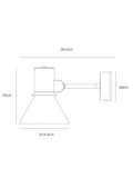 Anglepoise Type 80 wall light, imported from the UK