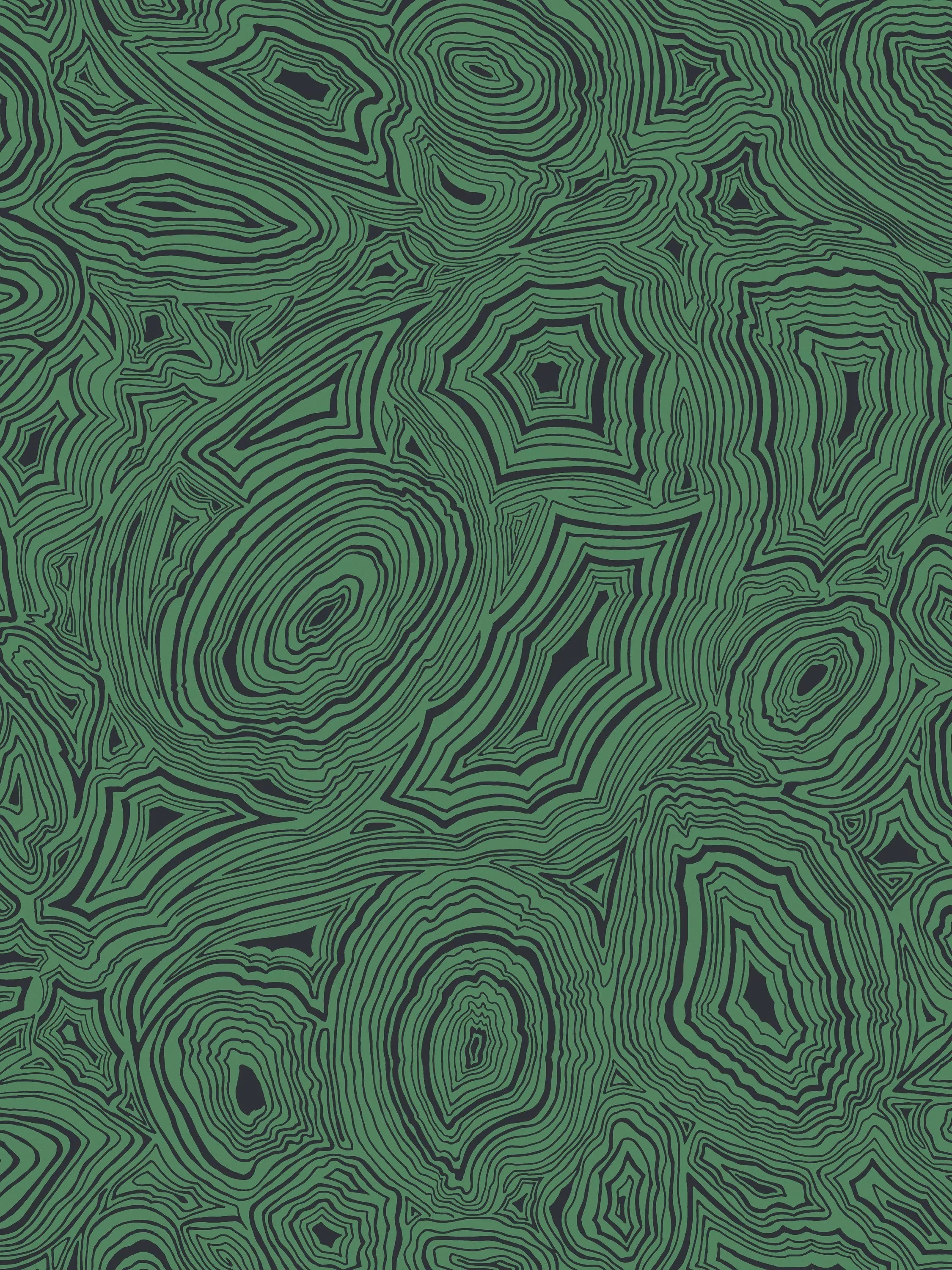 Cole & Son Malachite wallpaper in mineral shades, UK version