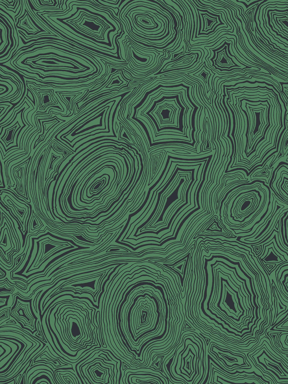 Cole & Son Malachite wallpaper in mineral shades, UK version