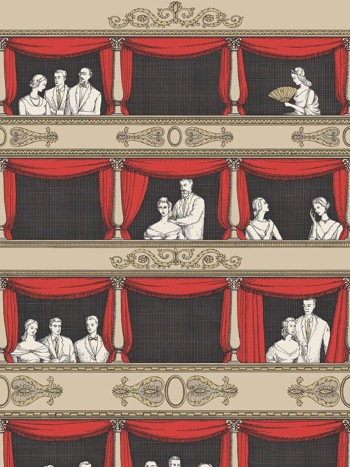 Cole & Son Teatro wallpaper 10m x 68.5cm, UK version