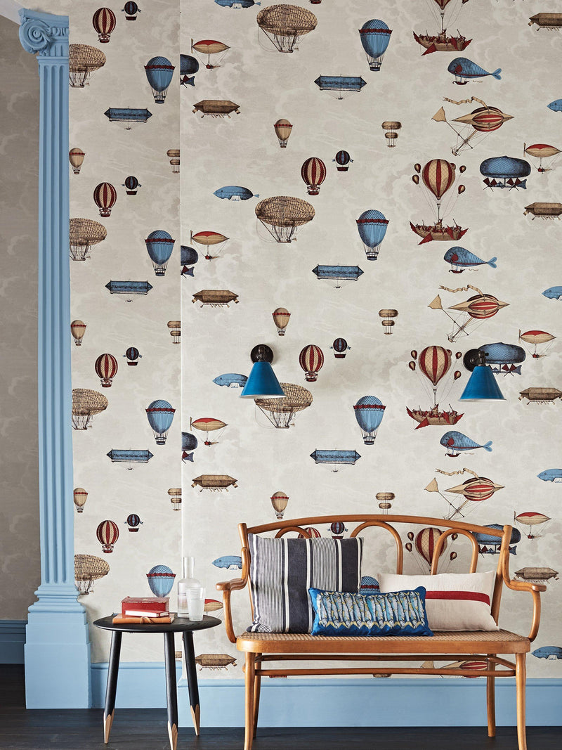 Cole & Son Macchine Volanti wallpaper set two rolls - British product