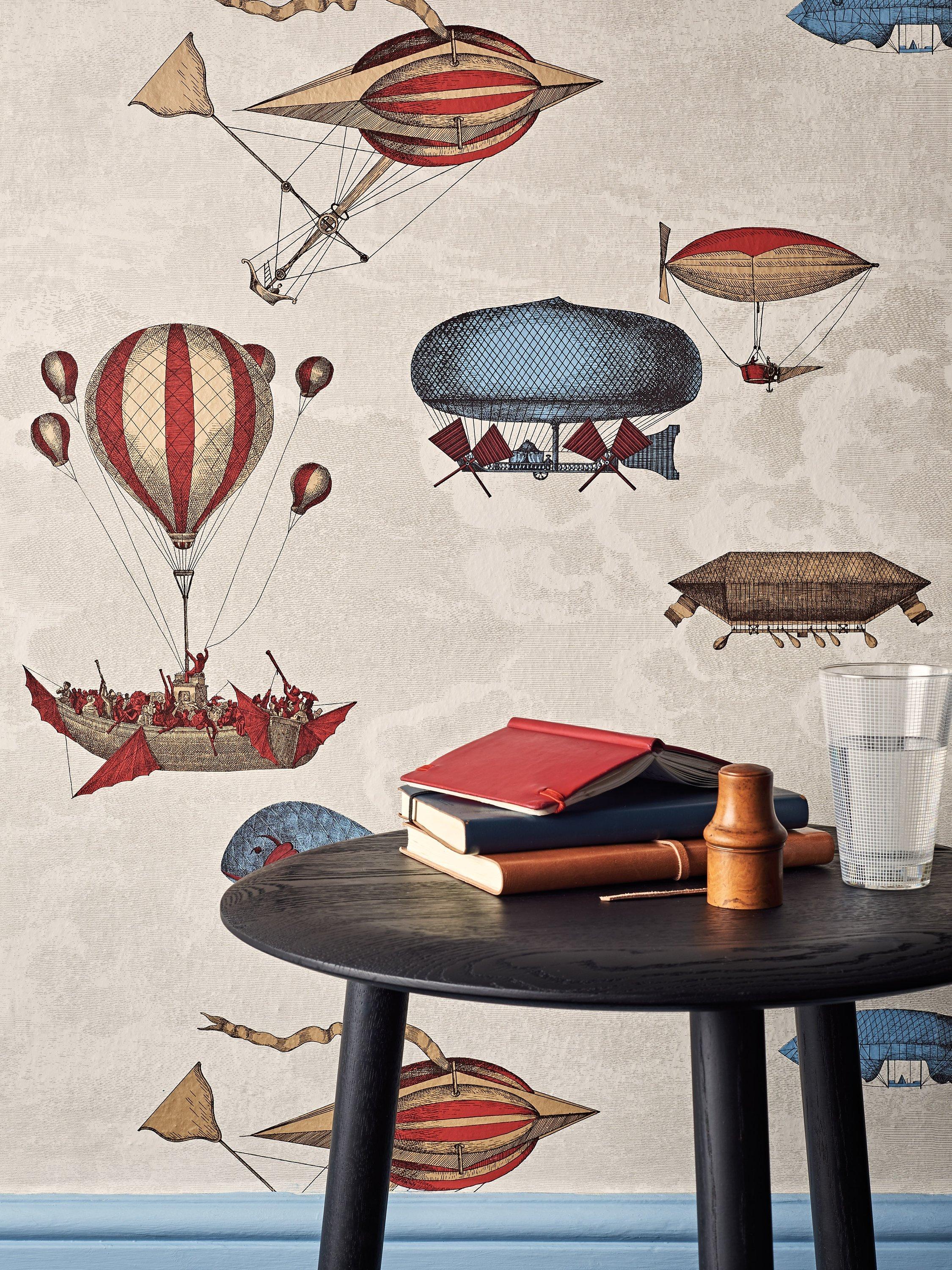 Cole & Son Macchine Volanti wallpaper set two rolls - British product