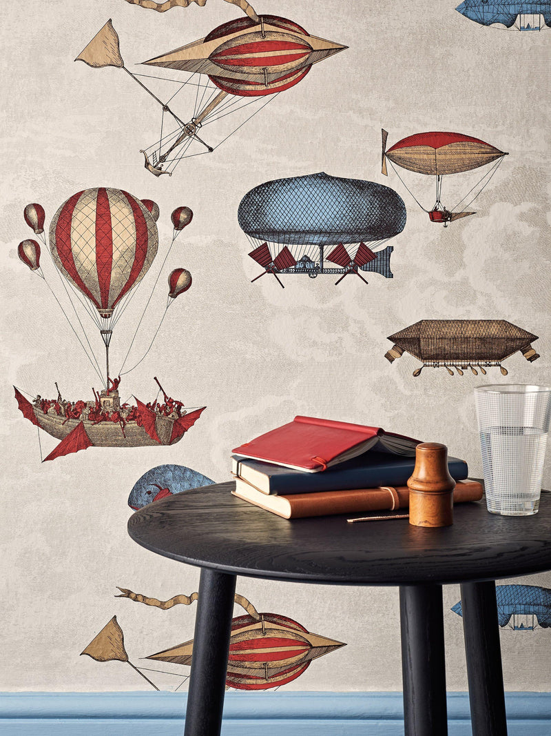 Cole & Son Macchine Volanti wallpaper set two rolls - British product