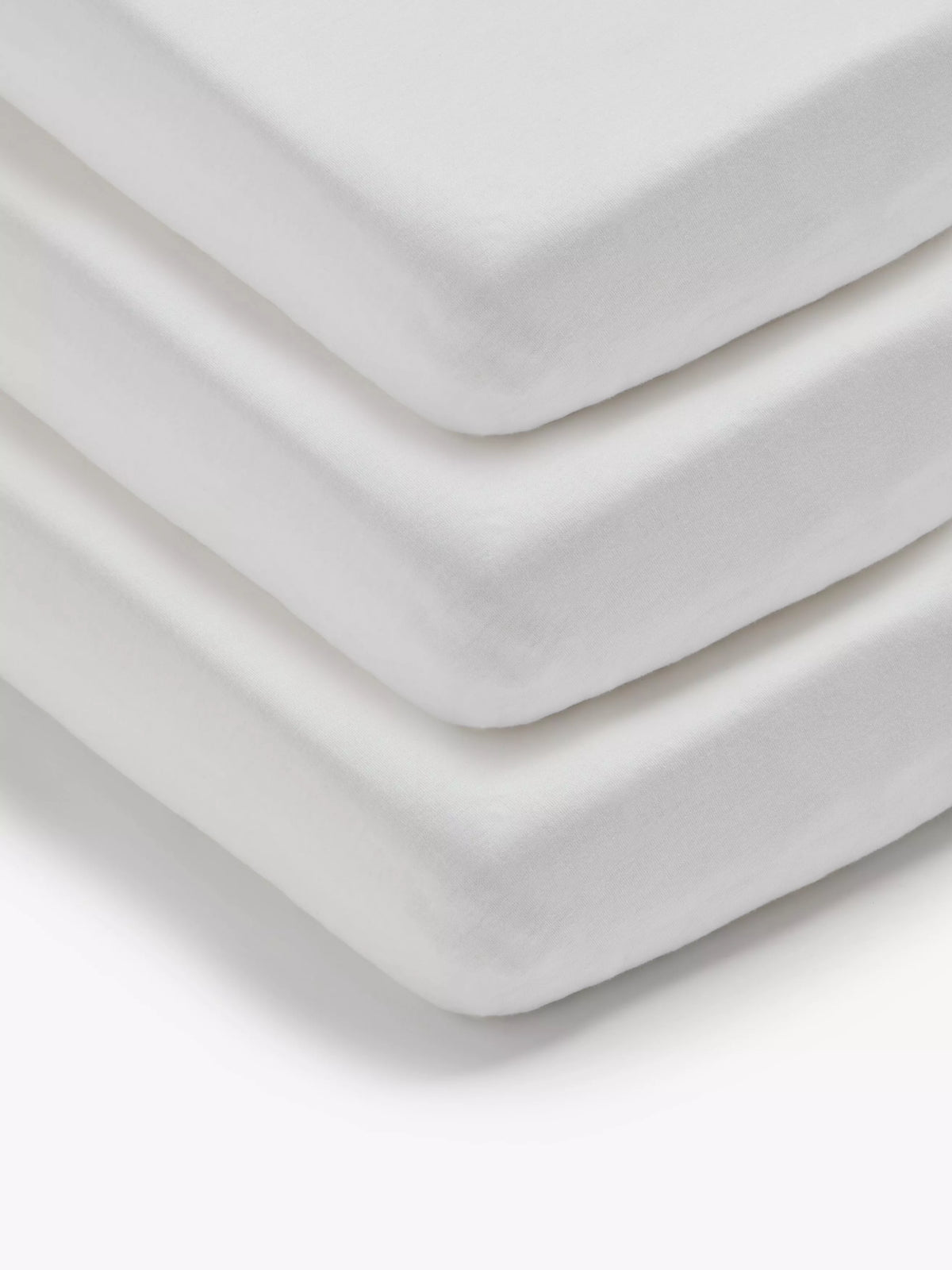 John Lewis cot bed sheets pack of 3 70x140cm white, imported from the UK