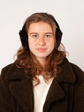 Barts plush black ear muffs one size (British brand)