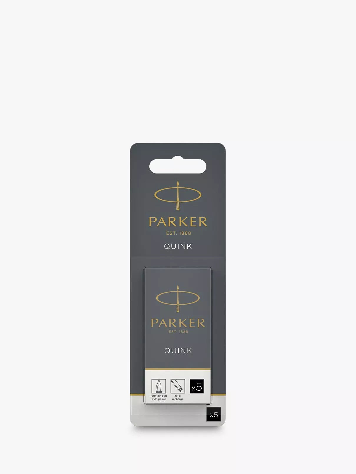 PARKER Quink black ink cartridges pack of 5 UK version