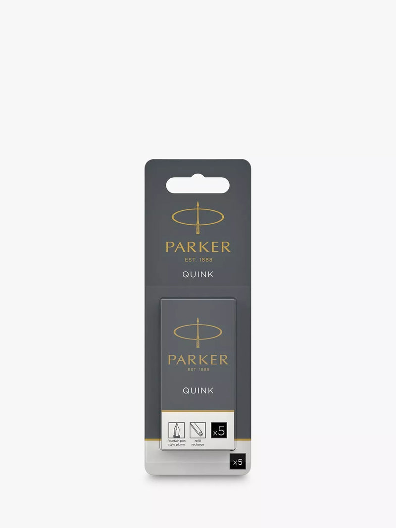 PARKER Quink black ink cartridges pack of 5 UK version