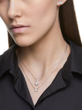 Swarovski solitaire round pendant necklace in silver (British brand)
