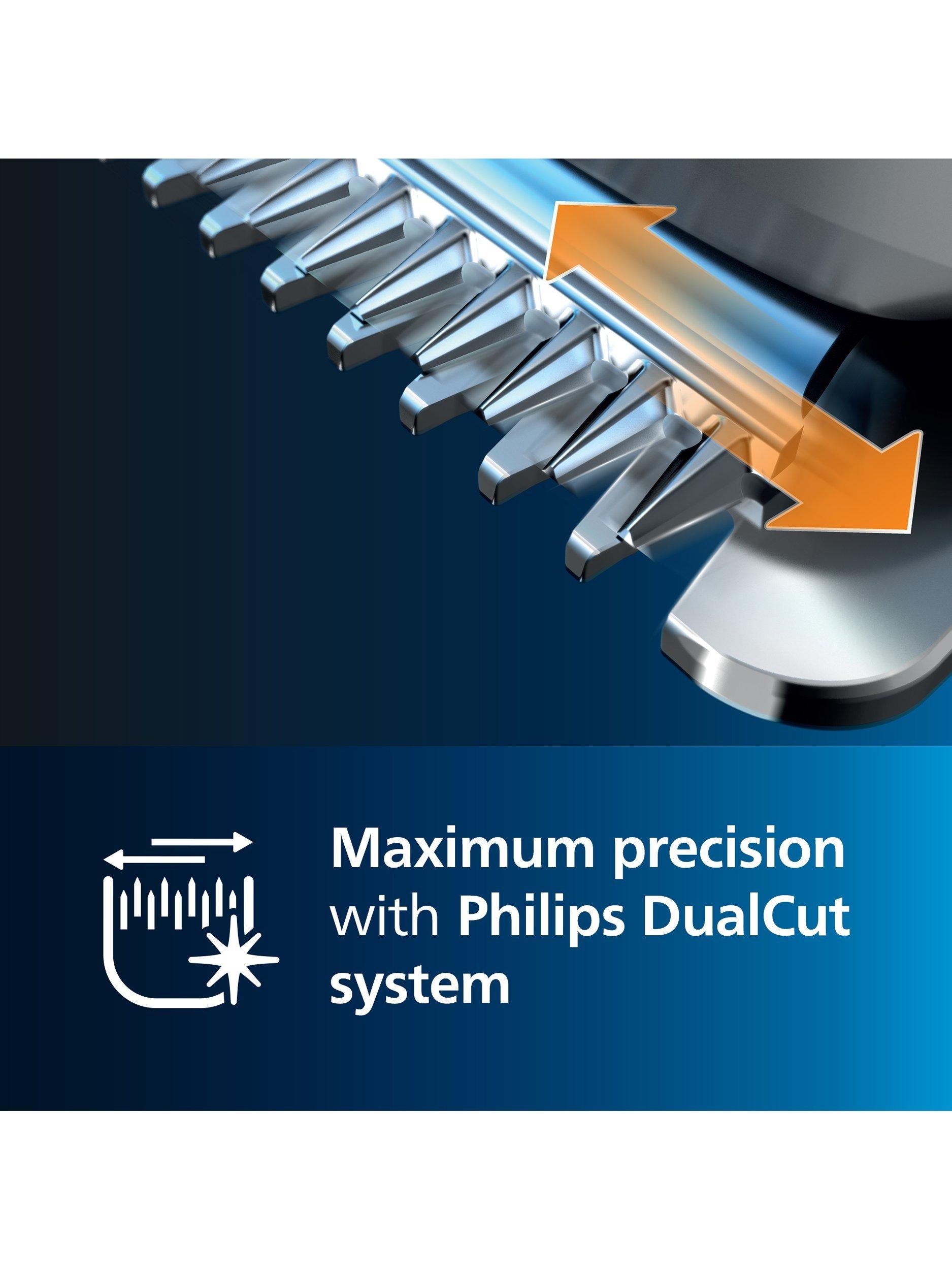 Philips cordless hair clipper with Turbo Mode in Silver, imported from the UK