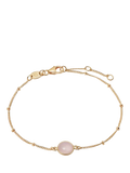 Daisy London Round Semi-Precious Healing Stone Bead Chain Bracelet, Gold