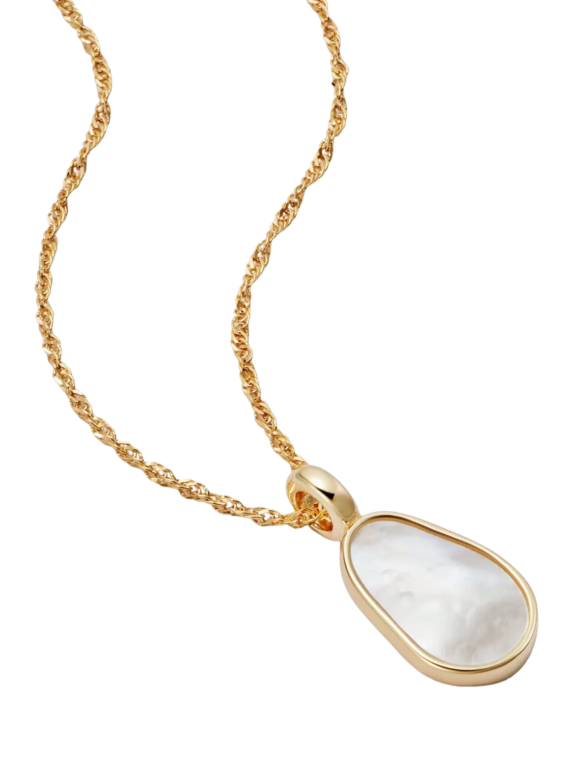 Daisy London gold mother of pearl pendant necklace, imported from the UK