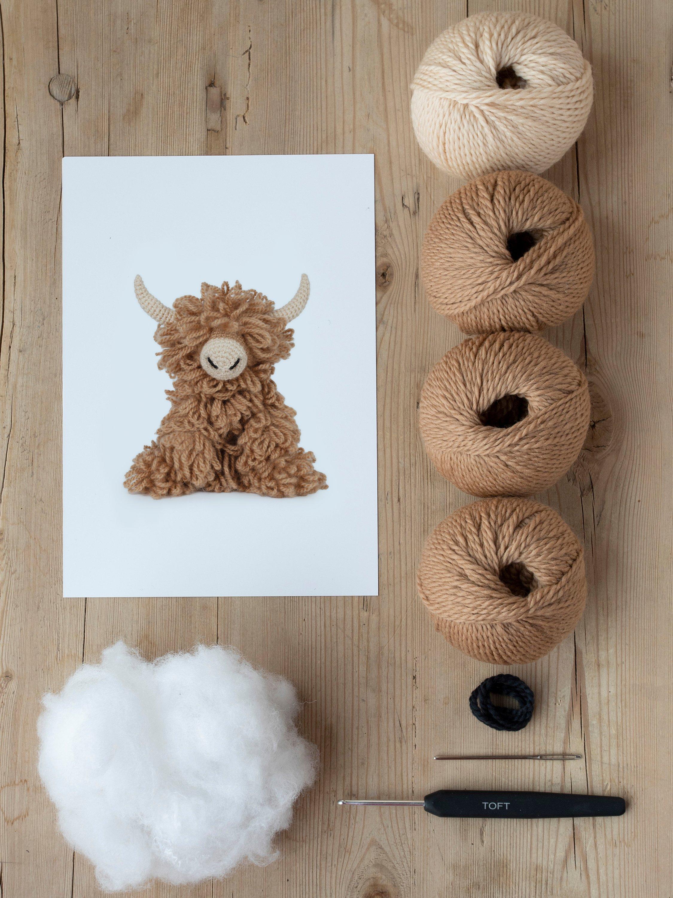 TOFT Morag the Highland Cow crochet kit, UK version