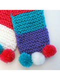 Buttonbag pom pom scarf suitcase knitting kit, UK version