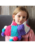 Buttonbag pom pom scarf suitcase knitting kit, UK version