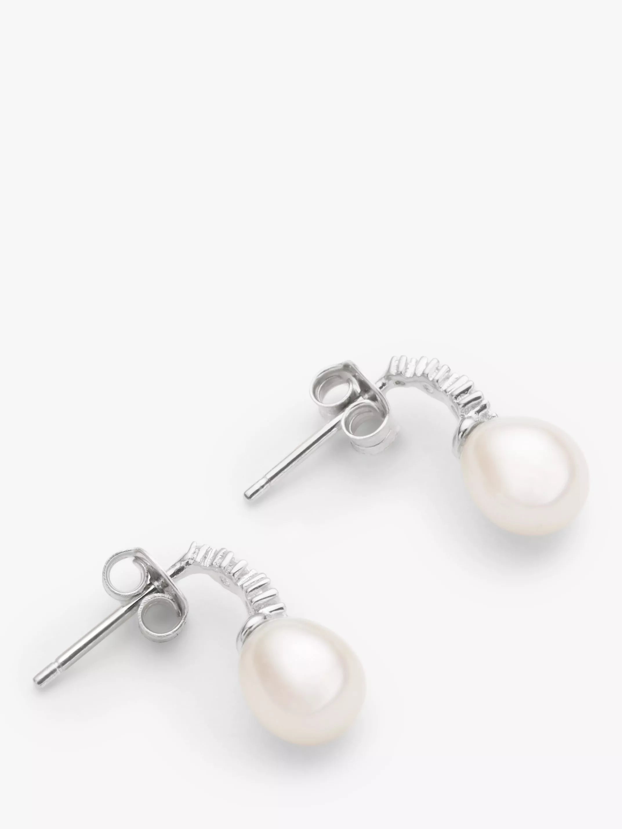 Lido drop earrings freshwater pearl cubic zirconia silver, UK version