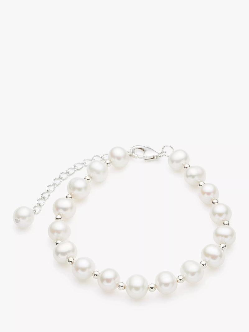 Lido freshwater pearl bracelet white 23cm, imported from the UK