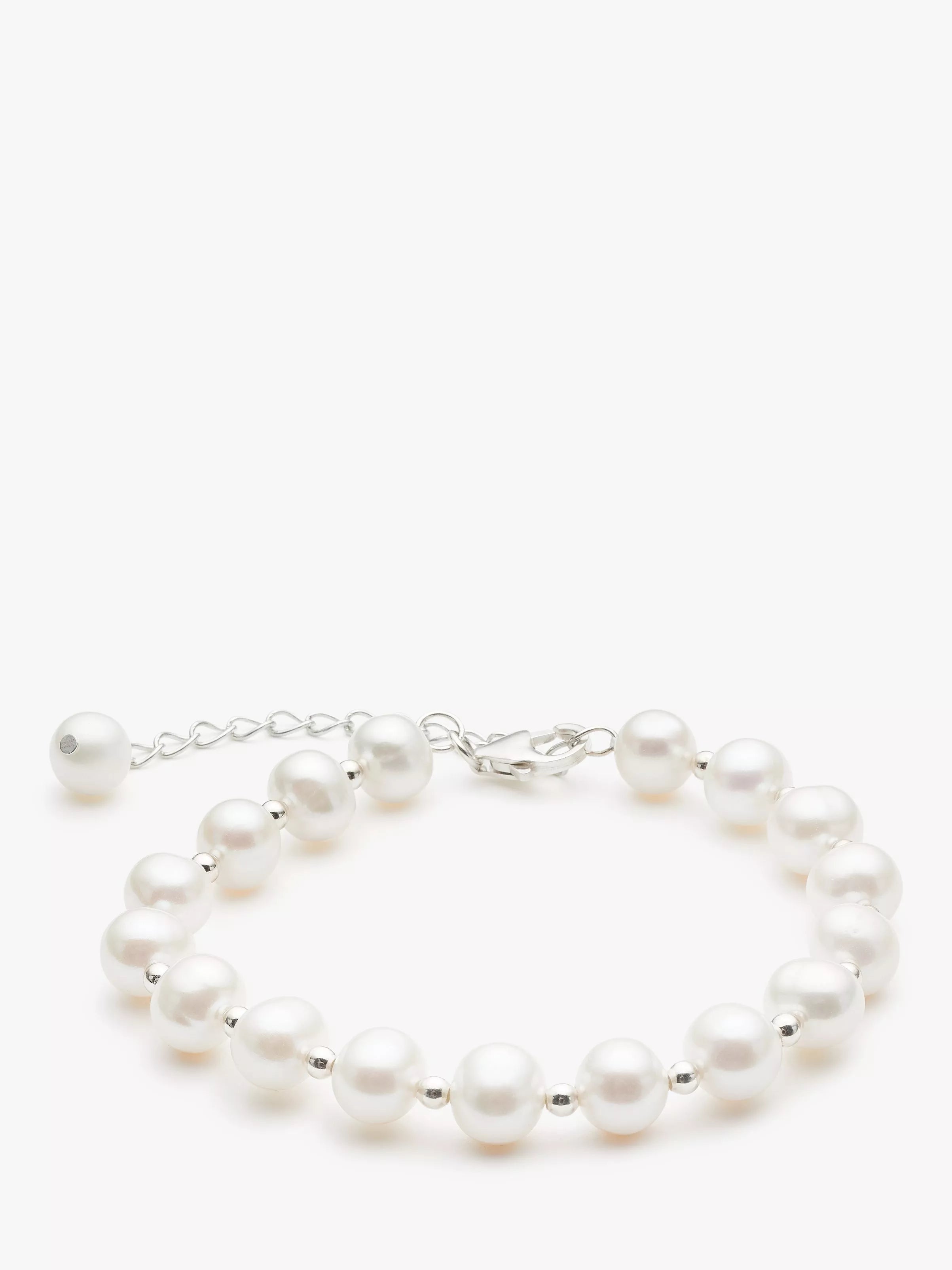 Lido freshwater pearl bracelet white 23cm, imported from the UK
