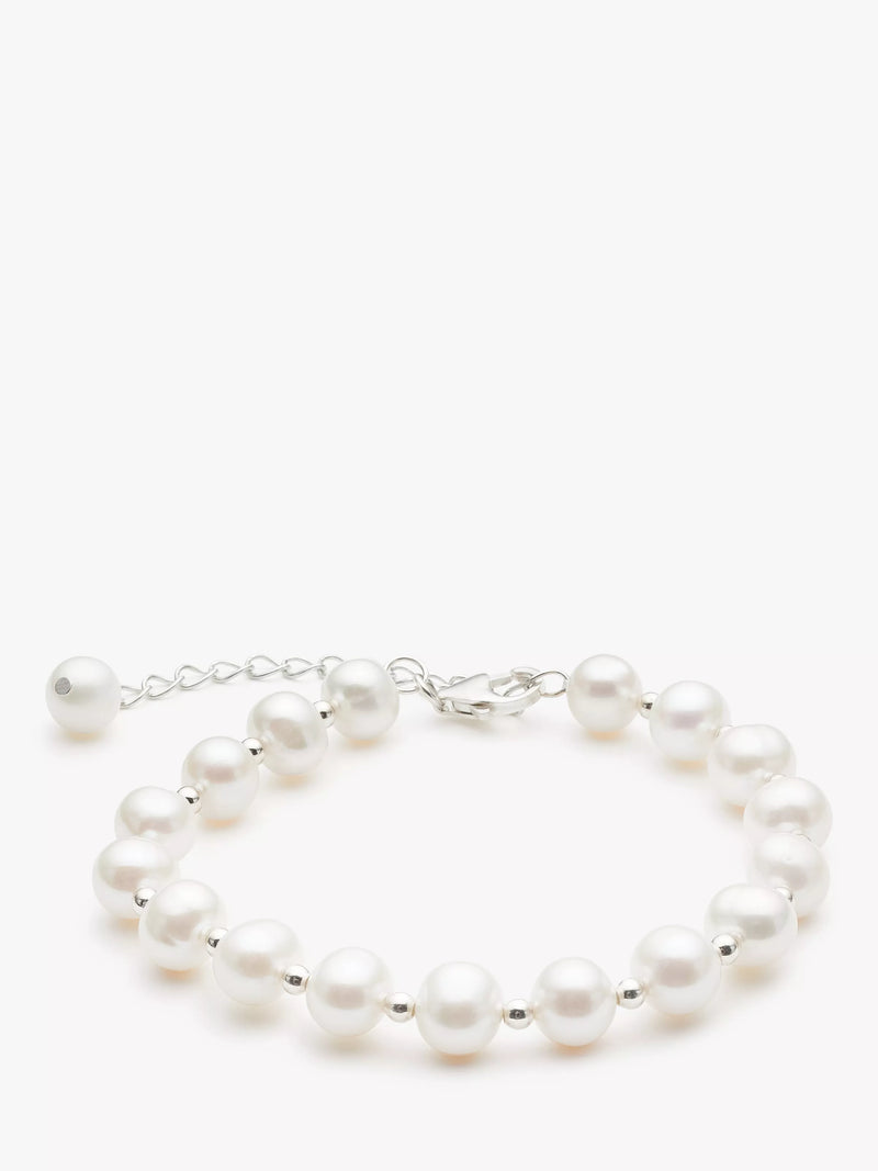 Lido freshwater pearl bracelet white 23cm, imported from the UK