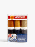 Gütermann creativ denim sewing thread set 6 reels 100m (British brand)