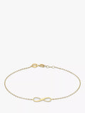 IBB 9ct gold infinity chain bracelet 19cm, UK version