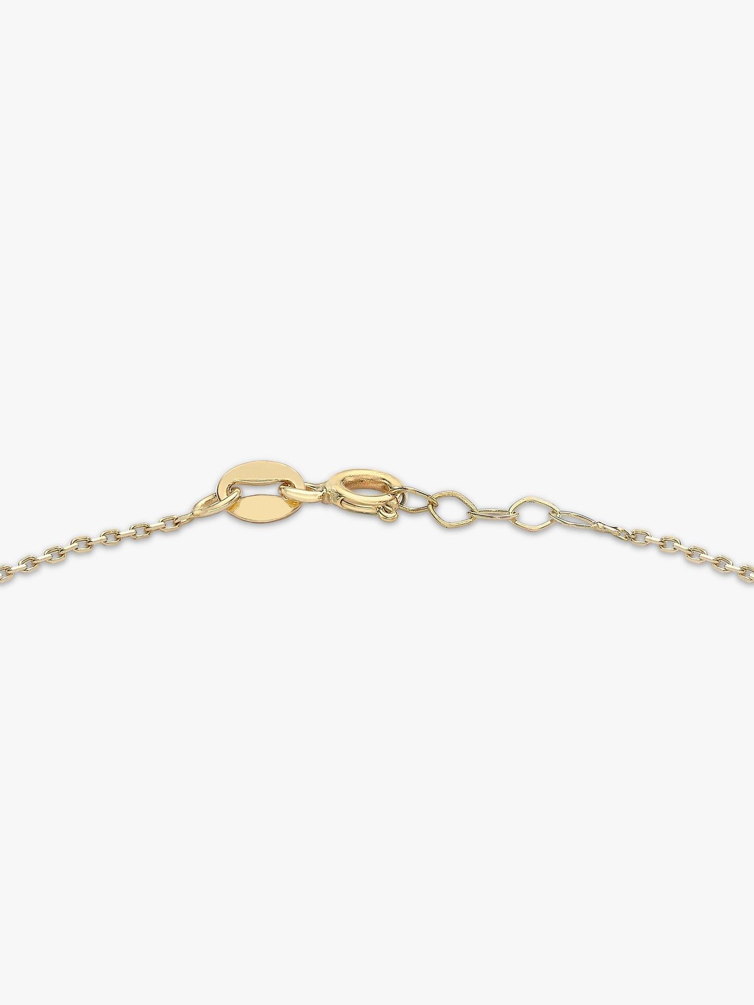 IBB 9ct gold infinity chain bracelet 19cm, UK version