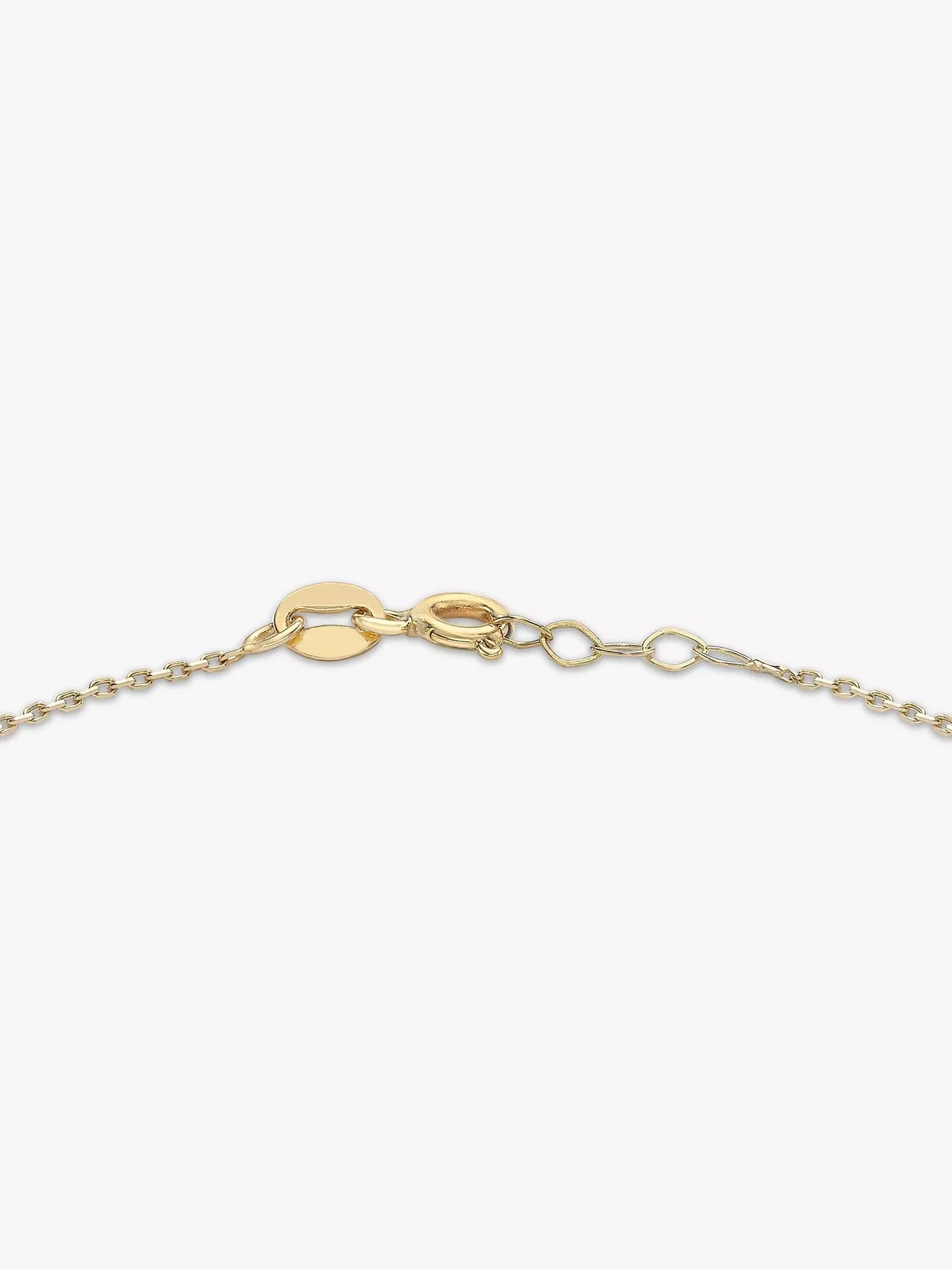 IBB 9ct gold infinity chain bracelet 19cm, UK version