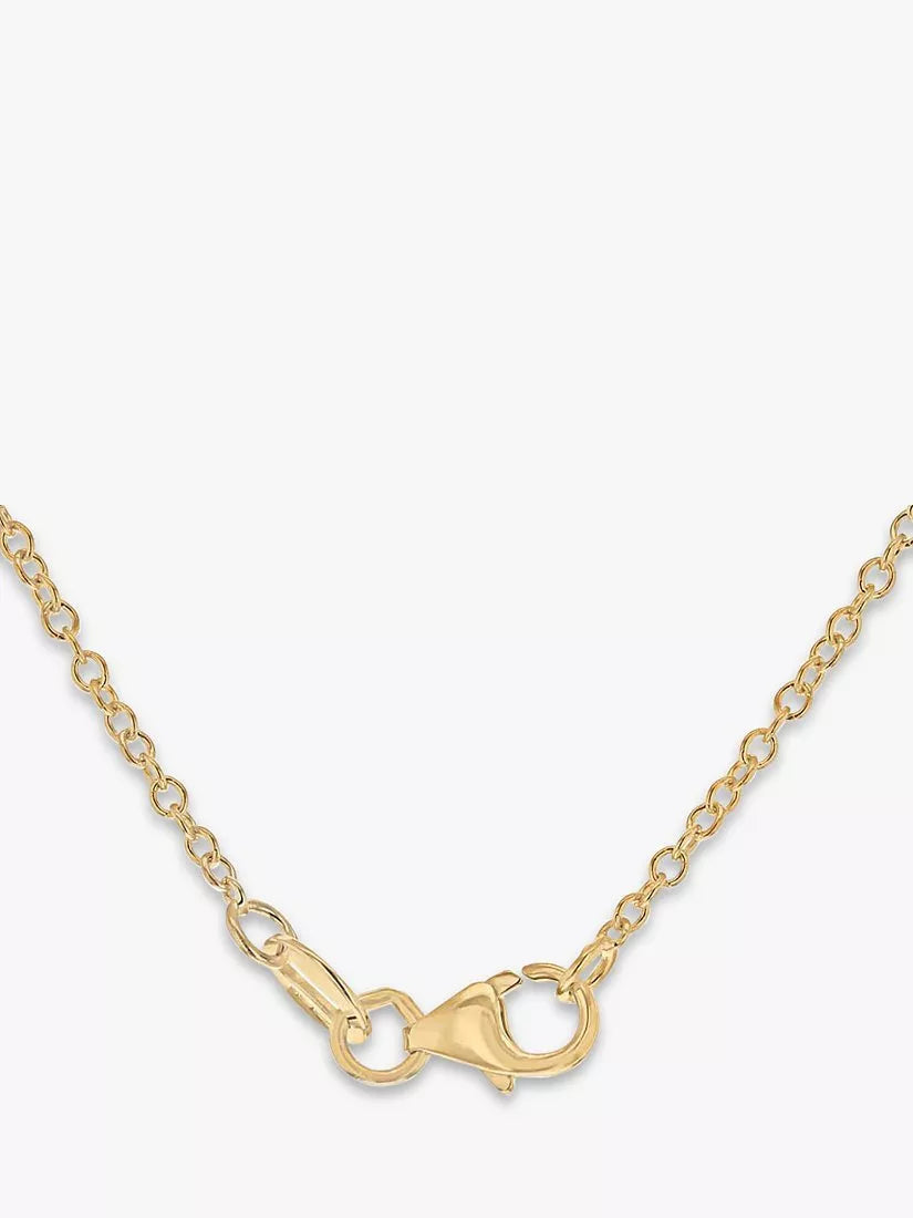 IBB 9ct gold pendant necklace with linked ring design, gold - British product