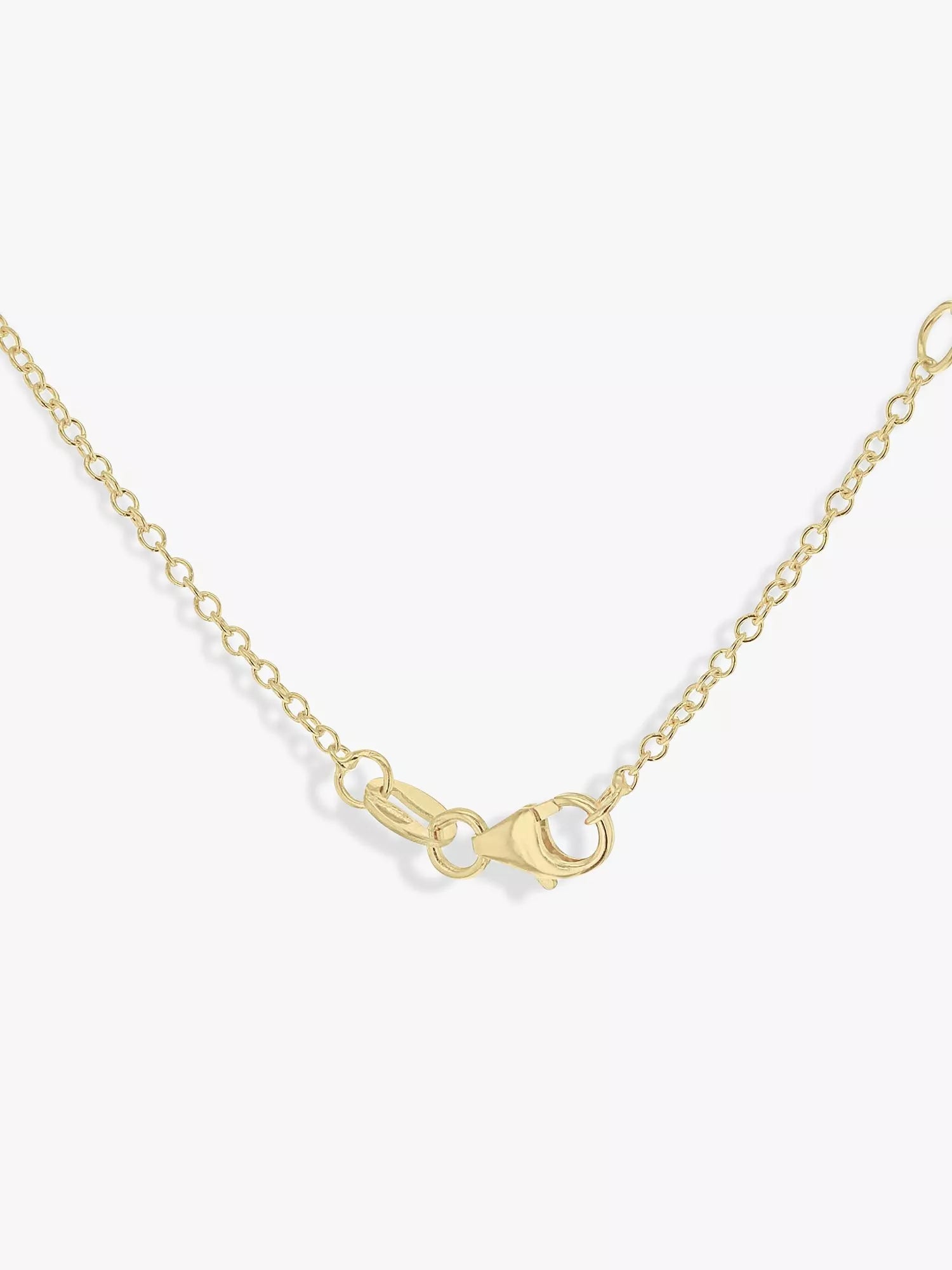 IBB 9ct gold cubic zirconia rose pendant necklace (British brand)