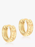 IBB 9ct gold diamond cut small hoop earrings, imported from the UK