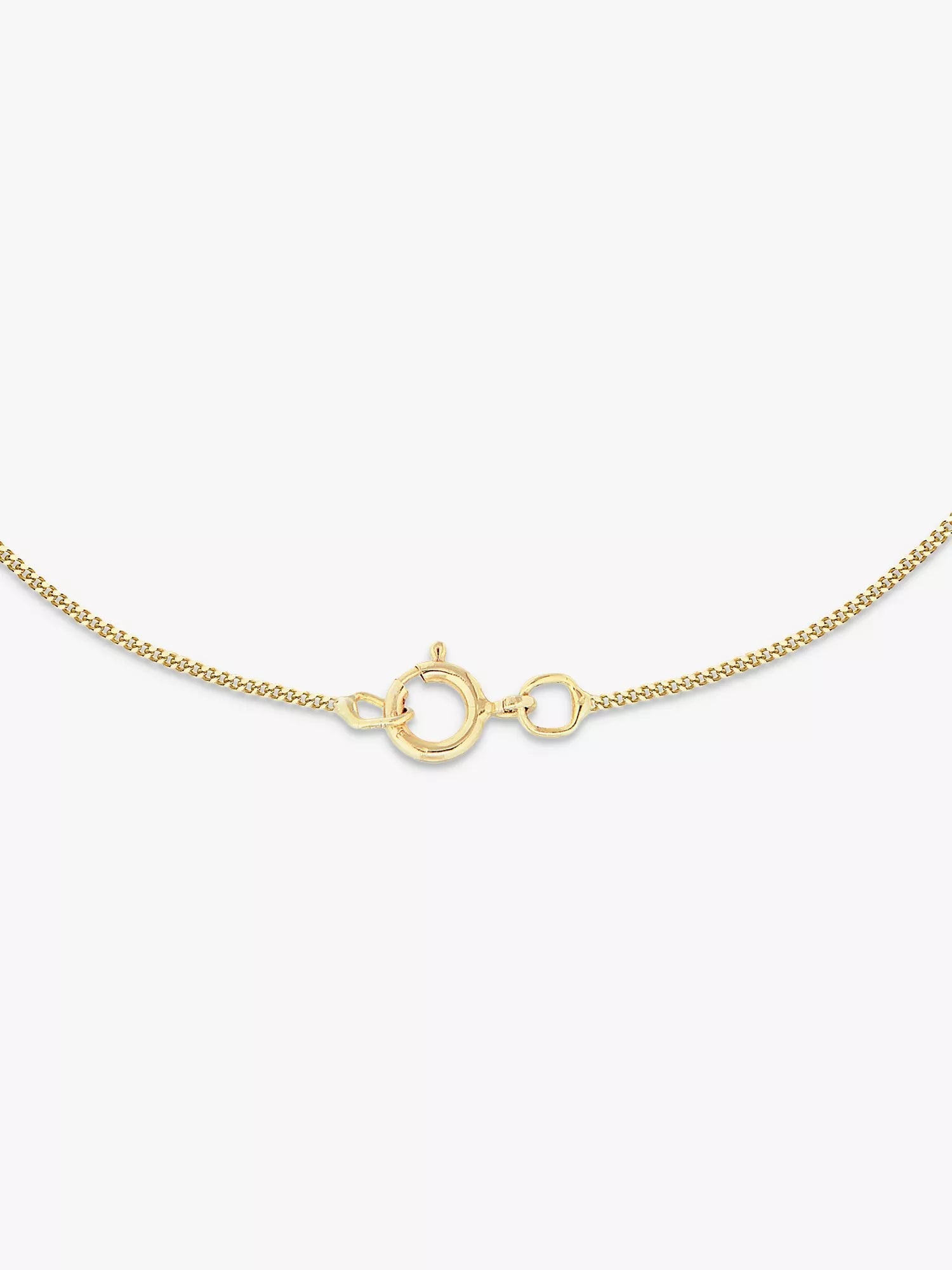 IBB 9ct gold circle pendant necklace with cubic zirconia, UK version