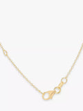 IBB gold pendant necklace yellow white gold moon star 45cm, imported from the UK