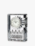 Small Cut Glass Mantel Clock with Crystal Lismore Pattern and Roman Numerals