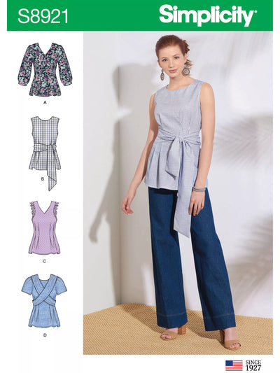 John Lewis Simplicity Women's Darted Top Sewing Pattern 8921- Buy online at McGrocer
