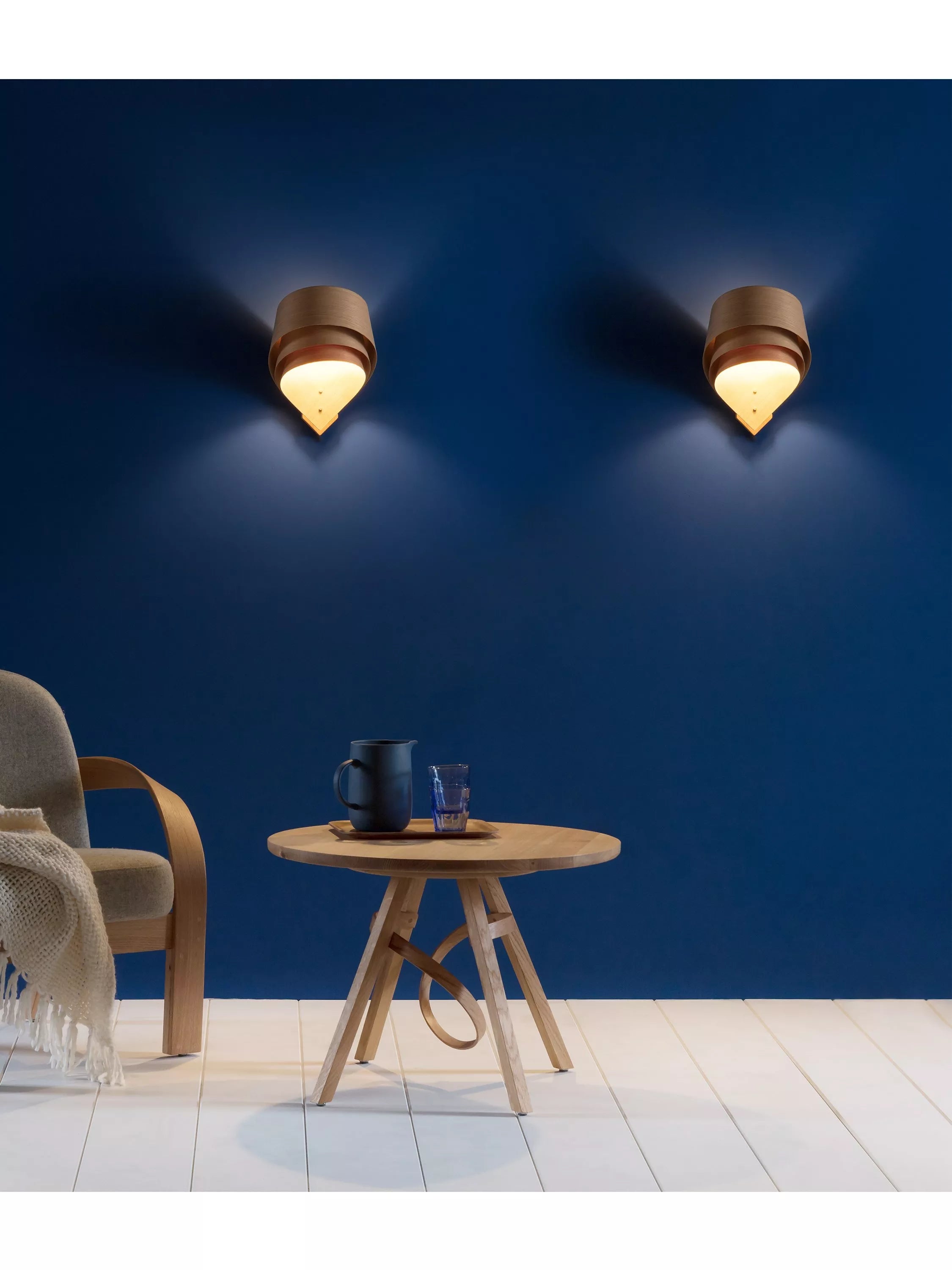 Tom Raffield Cape layered oak wall light (British brand)