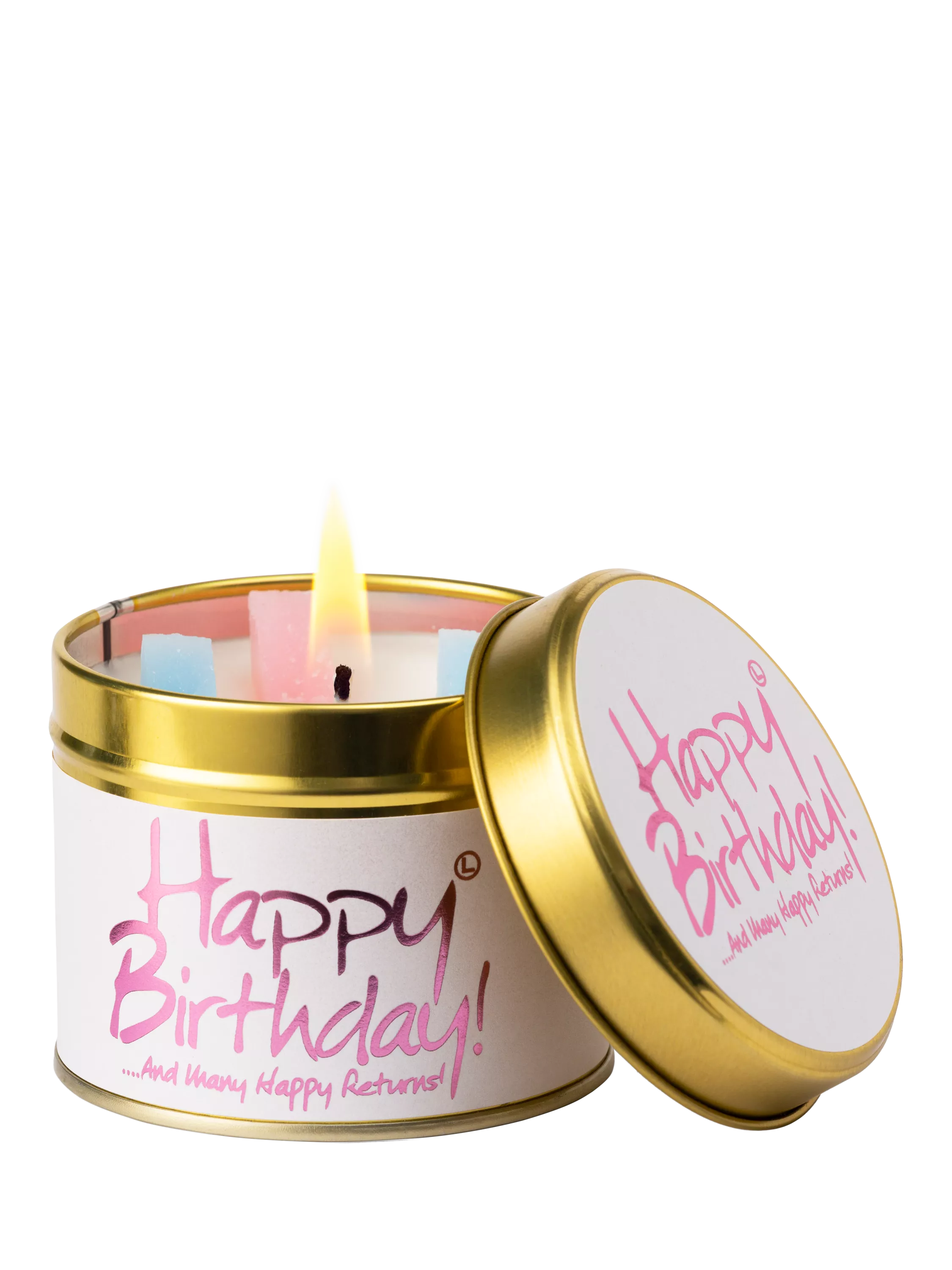 Lily-flame Happy Birthday scented tin candle 230g, UK version