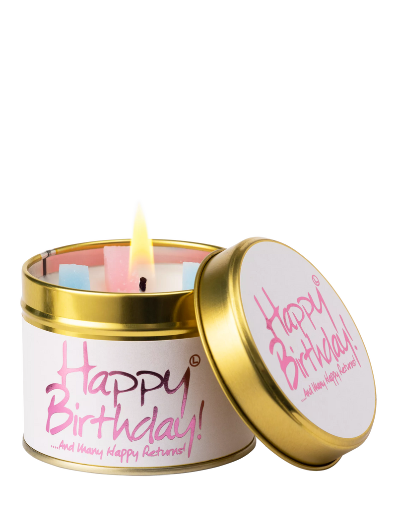 Lily-flame Happy Birthday scented tin candle 230g, UK version