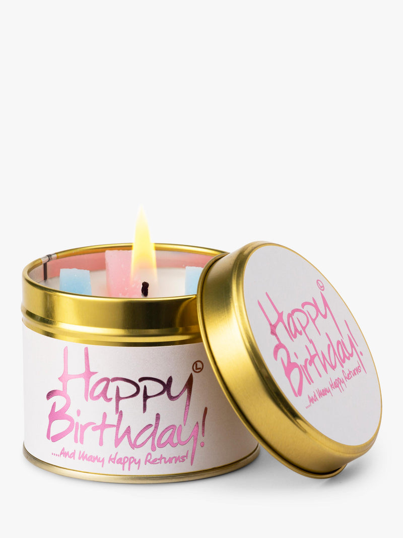 Lily-flame Happy Birthday scented tin candle 230g, UK version