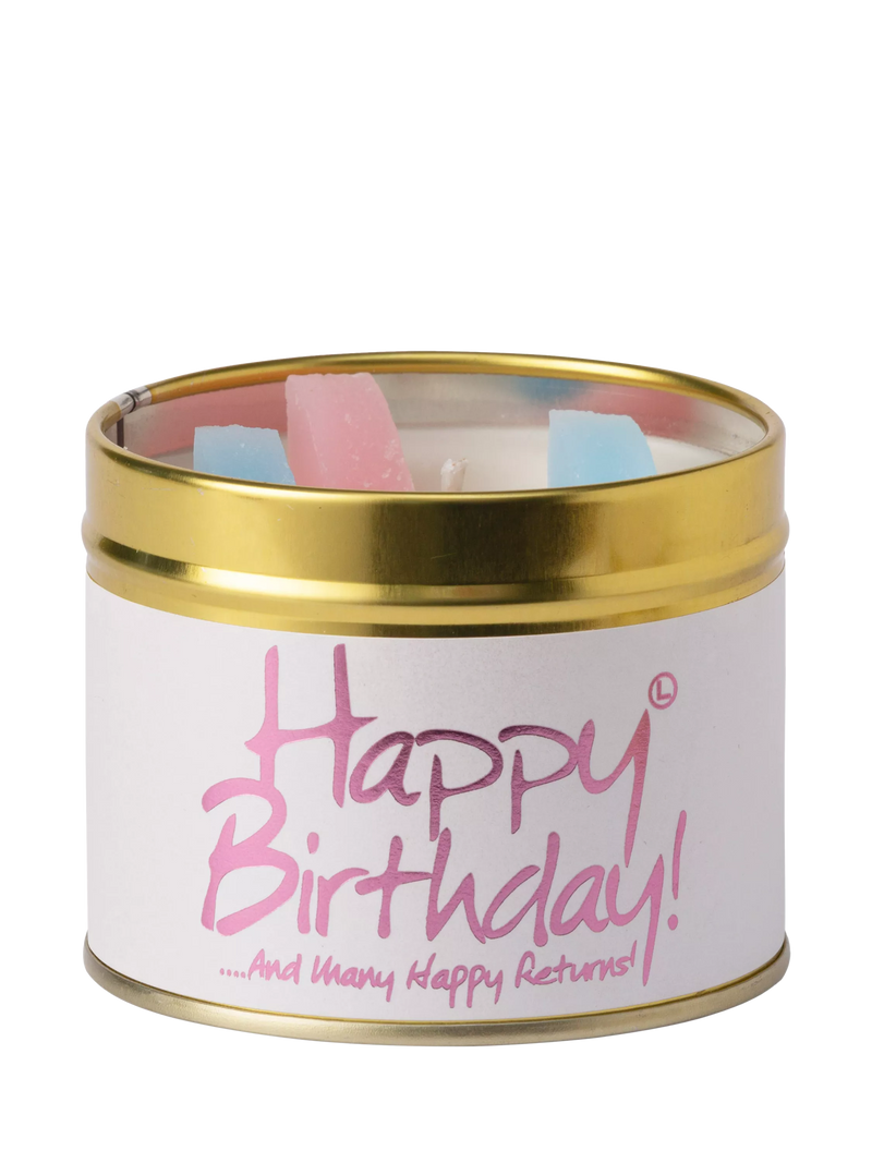 Lily-flame Happy Birthday scented tin candle 230g, UK version