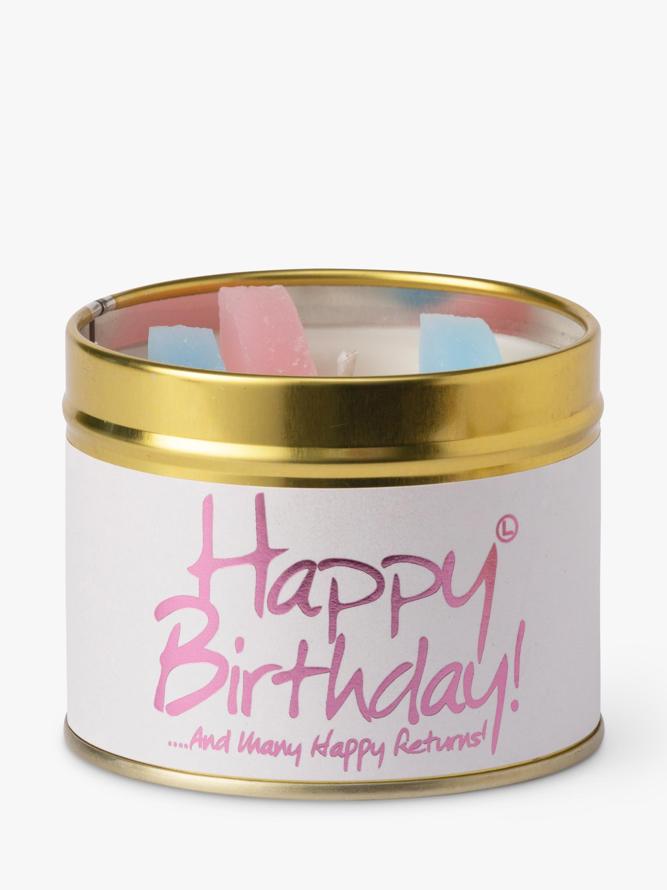 Lily-flame Happy Birthday scented tin candle 230g, UK version
