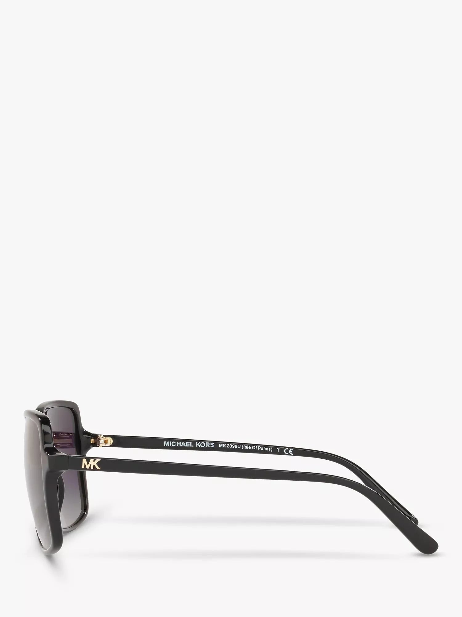 Michael Kors black polarised square sunglasses gradient 56mm, imported from the UK