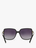 Michael Kors black polarised square sunglasses gradient 56mm, imported from the UK